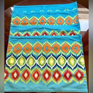 Sonoma turquoise patterned placemats, set of 4